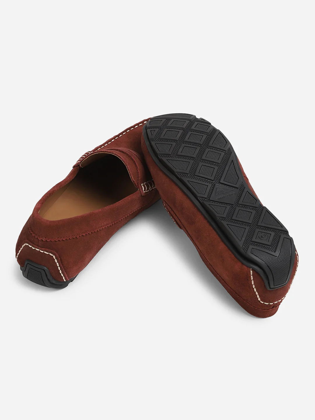 Men Maroon Slip-On Genuine Leather Loafer - Image 8