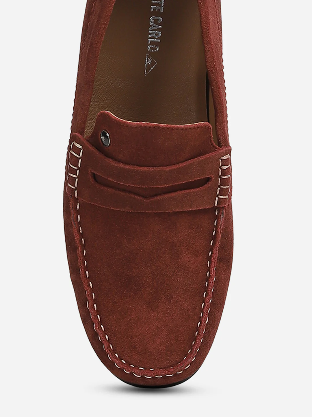 Men Maroon Slip-On Genuine Leather Loafer - Image 9