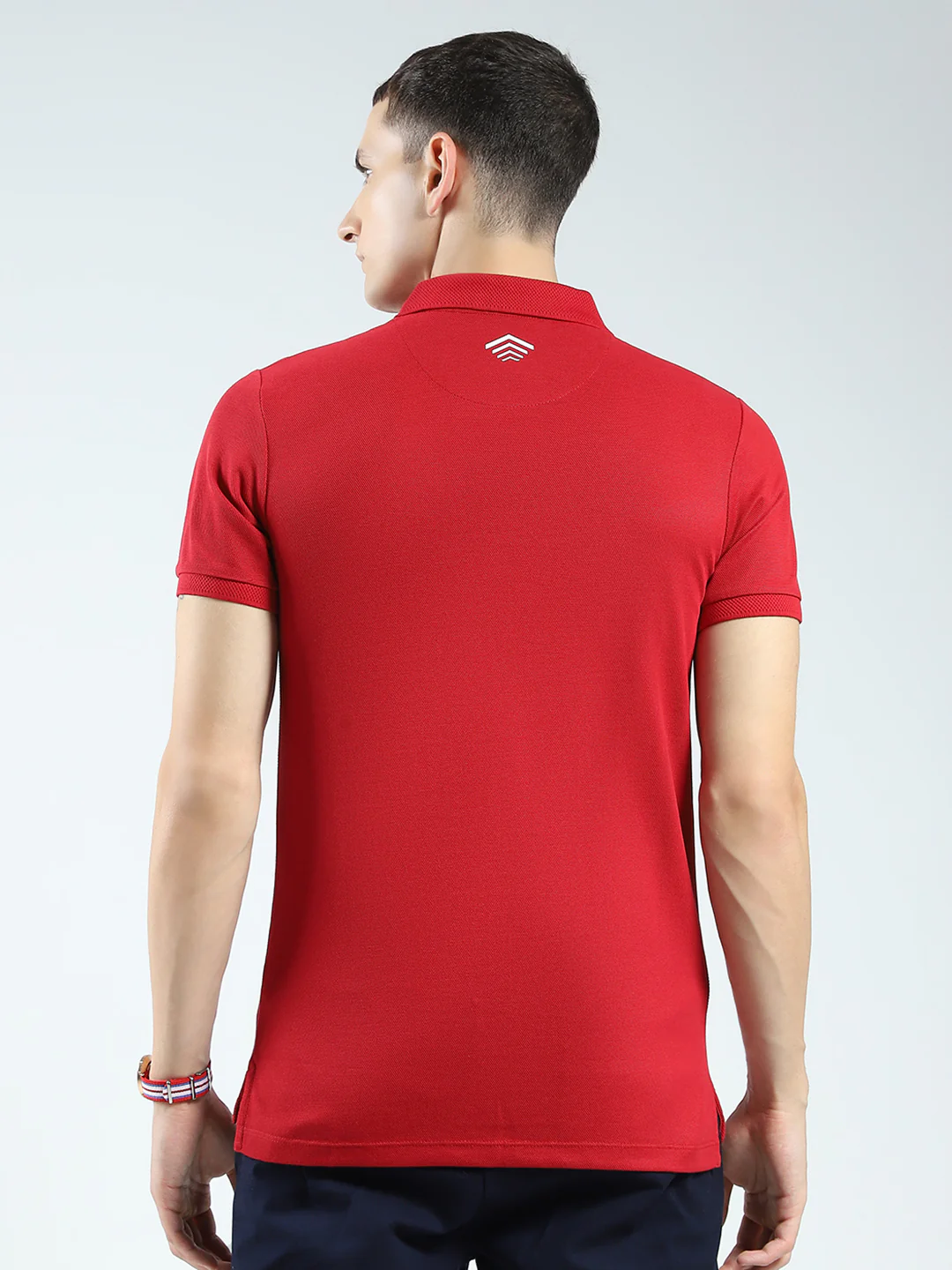 Rock.it Men Maroon Solid Collar Half Sleeve T-Shirt - Image 5