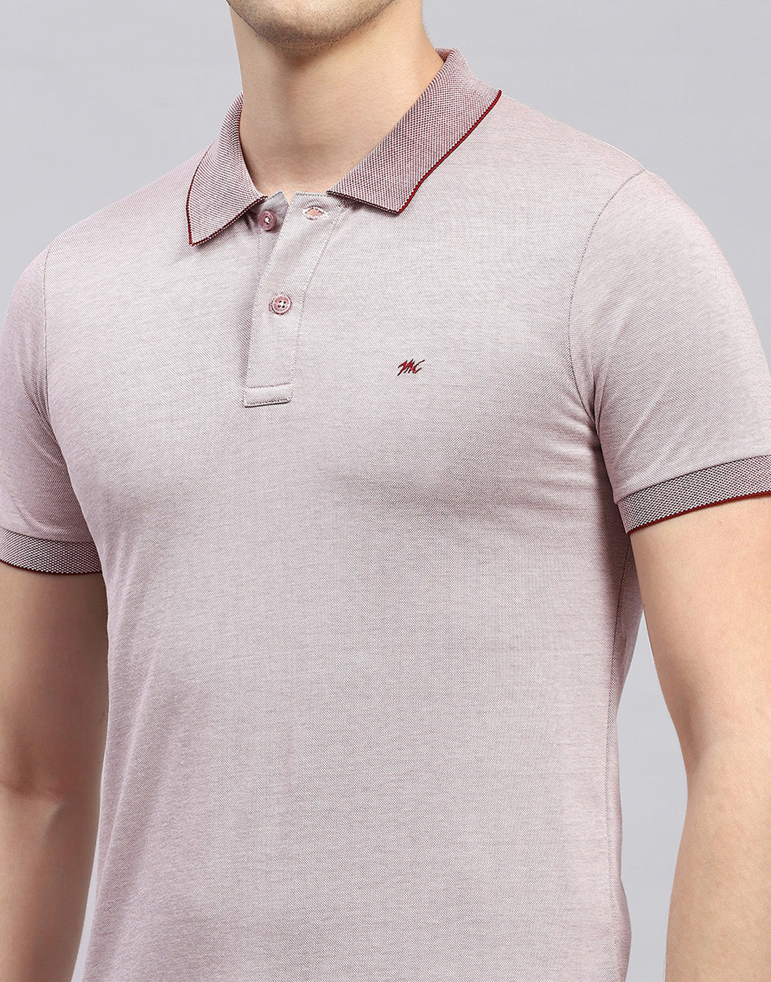 Men Maroon Solid Polo Collar Half Sleeve T-Shirt - Image 7
