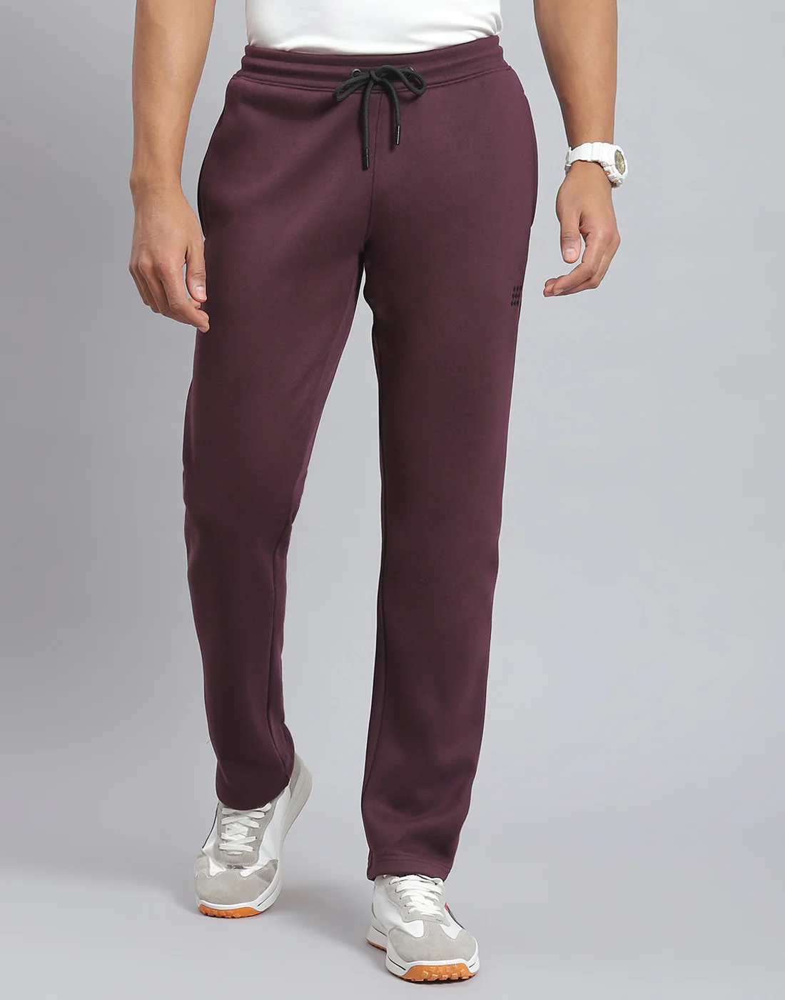 Rock.it Men Maroon Solid Regular Fit Winter Lower - Image 2