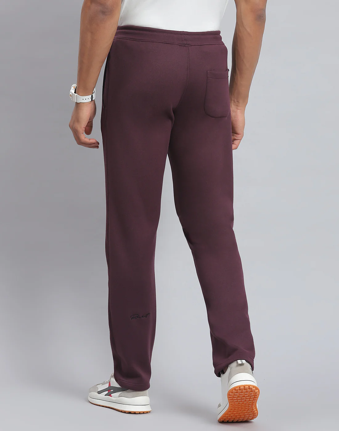 Rock.it Men Maroon Solid Regular Fit Winter Lower - Image 5