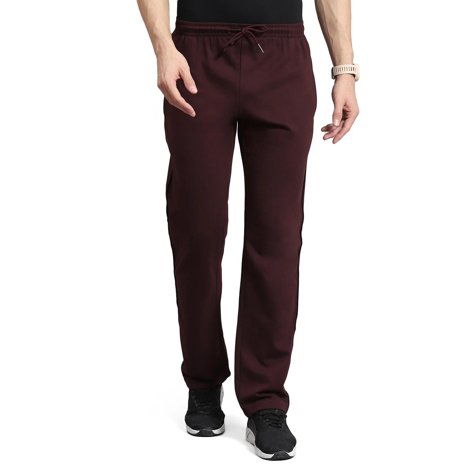 Men Maroon Solid Regular Fit Winter Lower - Image 5