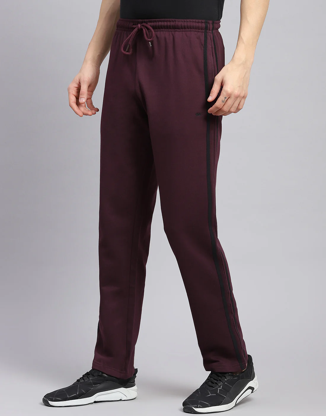 Men Maroon Solid Regular Fit Winter Lower - Image 3