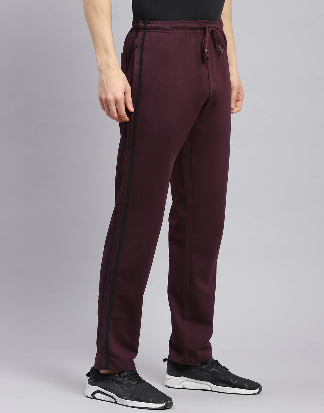 Men Maroon Solid Regular Fit Winter Lower - Image 4