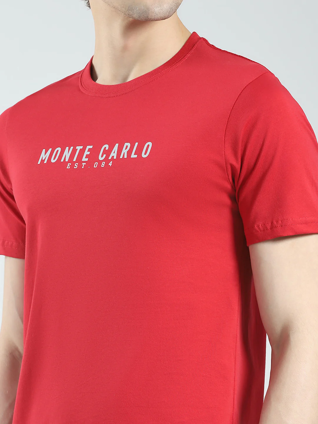 Men Maroon Solid Round Neck Half Sleeve T-Shirt - Image 6