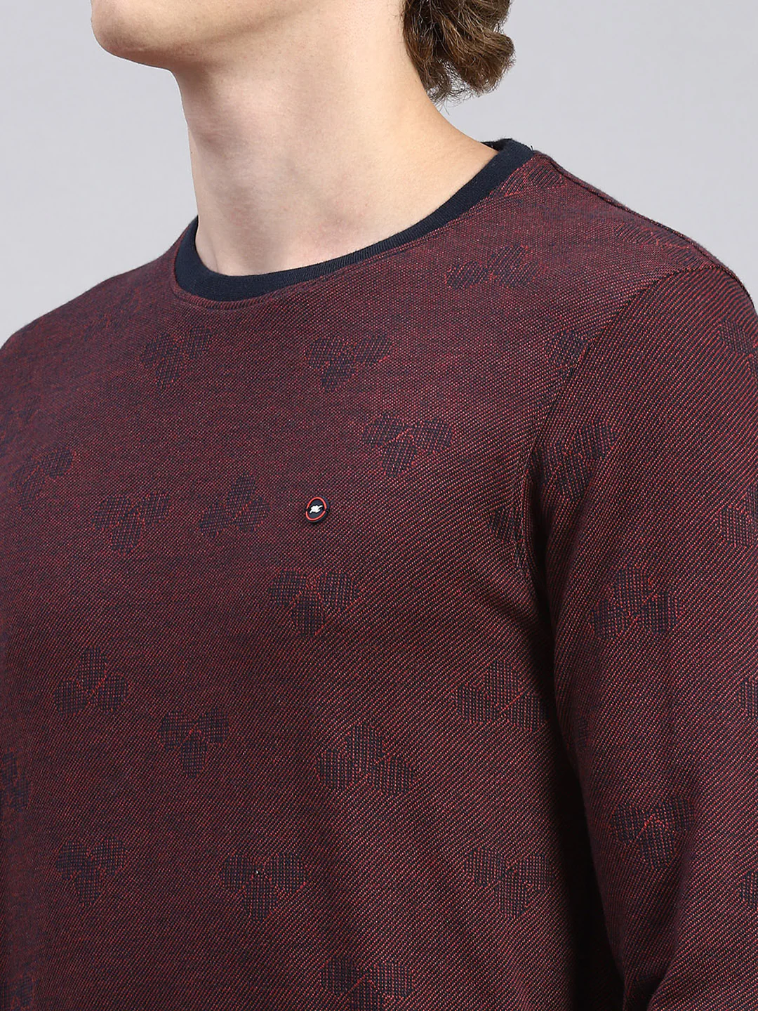 Men Maroon Stripe T-Shirt - Image 6