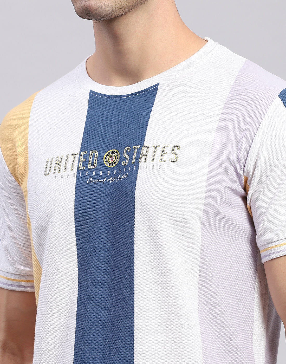 Men Multi Color Printed Round Neck Half Sleeve T-Shirt - Image 7
