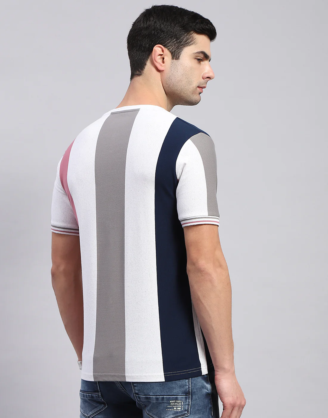 Men Multi Color Printed Round Neck Half Sleeve T-Shirt - Image 5