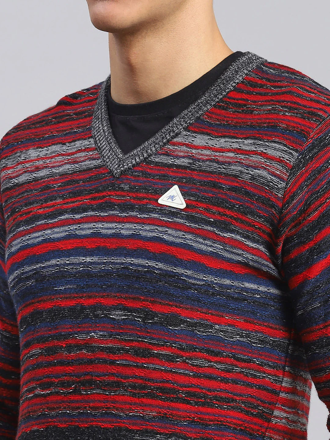 Men Multicolor Jaquard Wool blend Pullover - Image 6