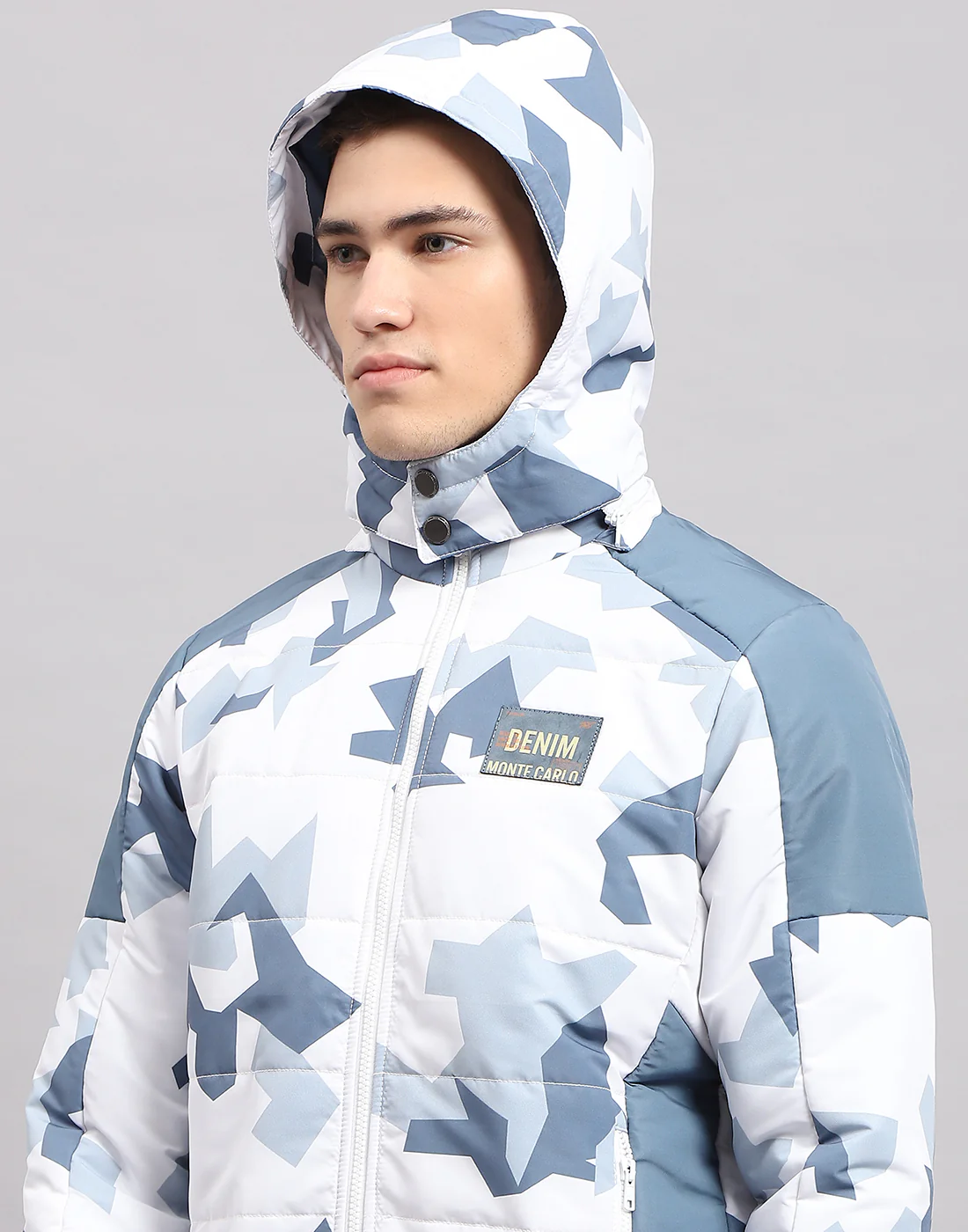 Men Multicolor Printed Hooded Full Sleeve Jacket - Image 9