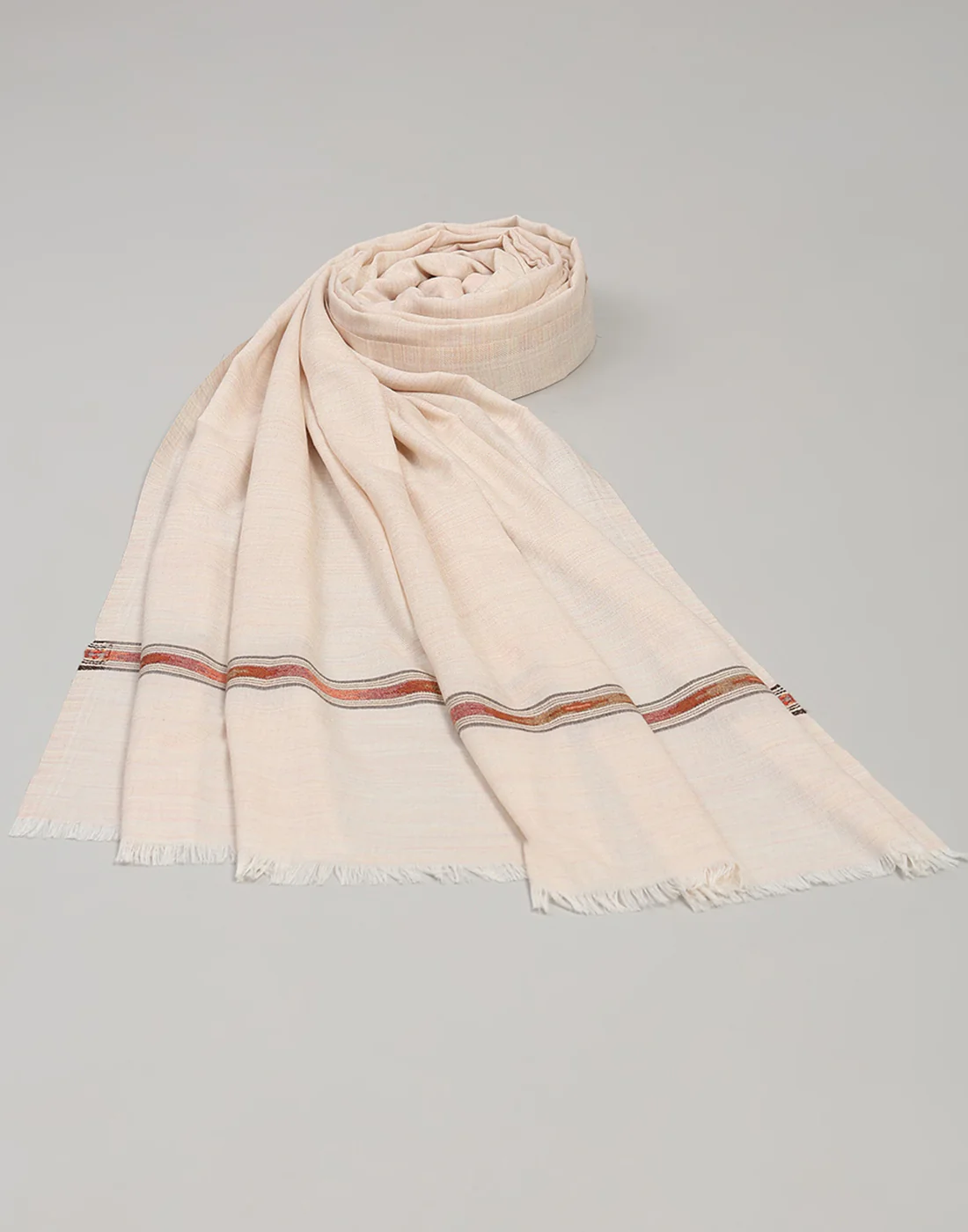 Men Multicolor Self Design   Lohi Shawl - Image 6