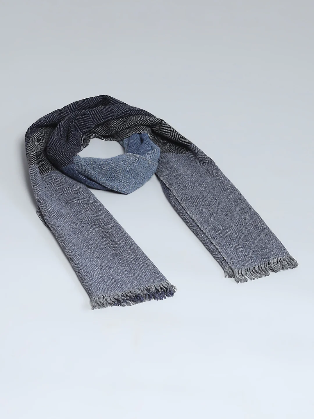 Men Multicolor Self Design Muffler - Image 6