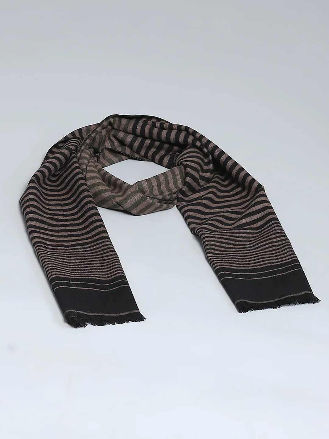 Men Multicolor Self Design Muffler - Image 6