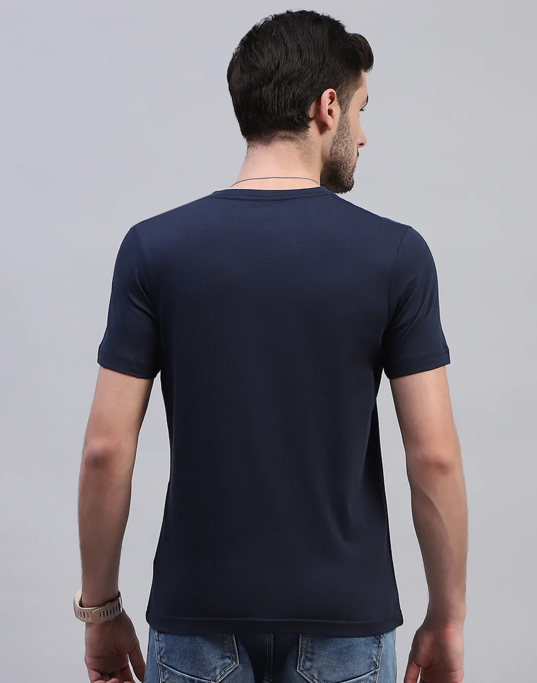 Men Multicolor Solid V Neck Half Sleeve T-Shirt (Pack of 3) - Image 10