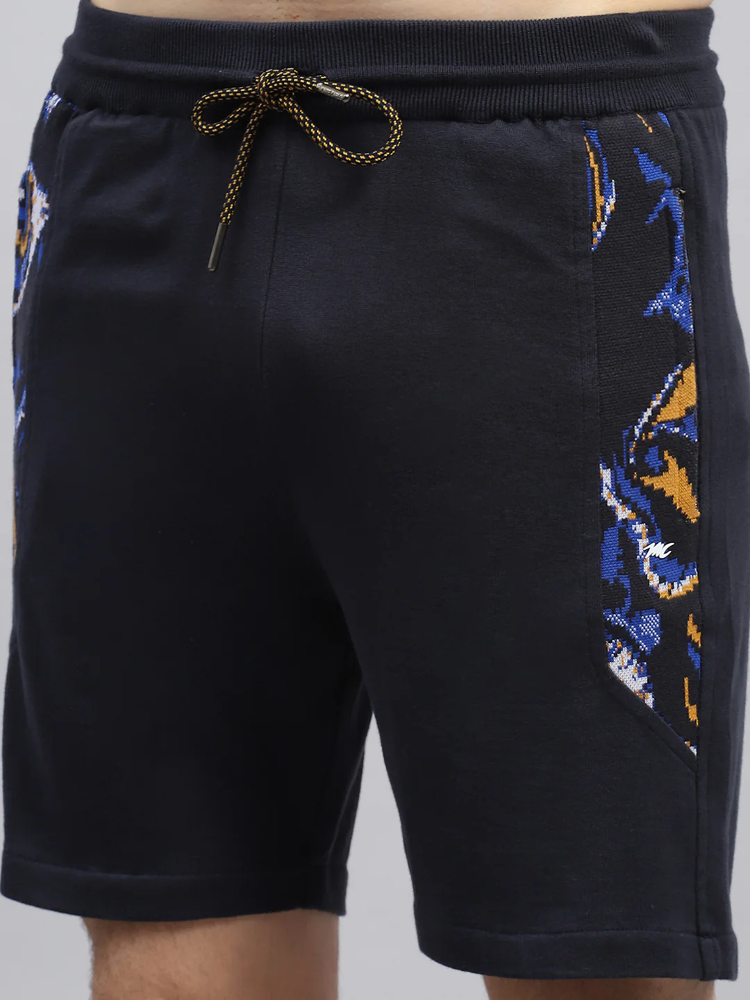 Men Navy Blue Printed Regular Fit Bermuda Set - Image 8