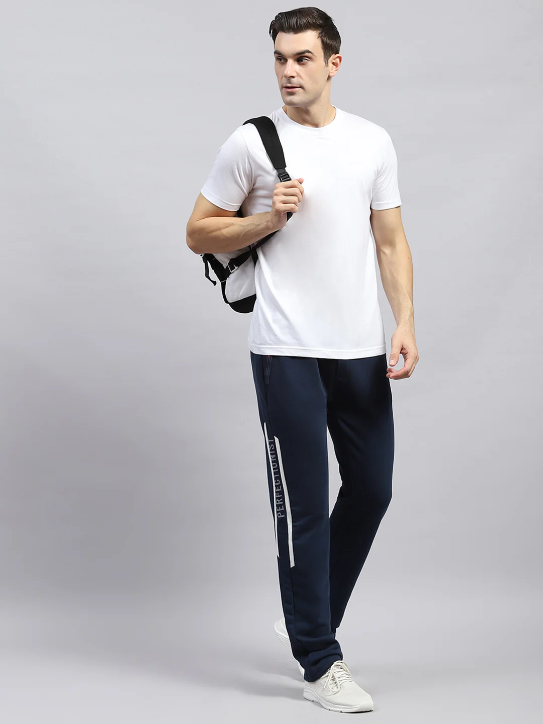 Men Navy Blue Printed Regular Fit Lower - Image 2