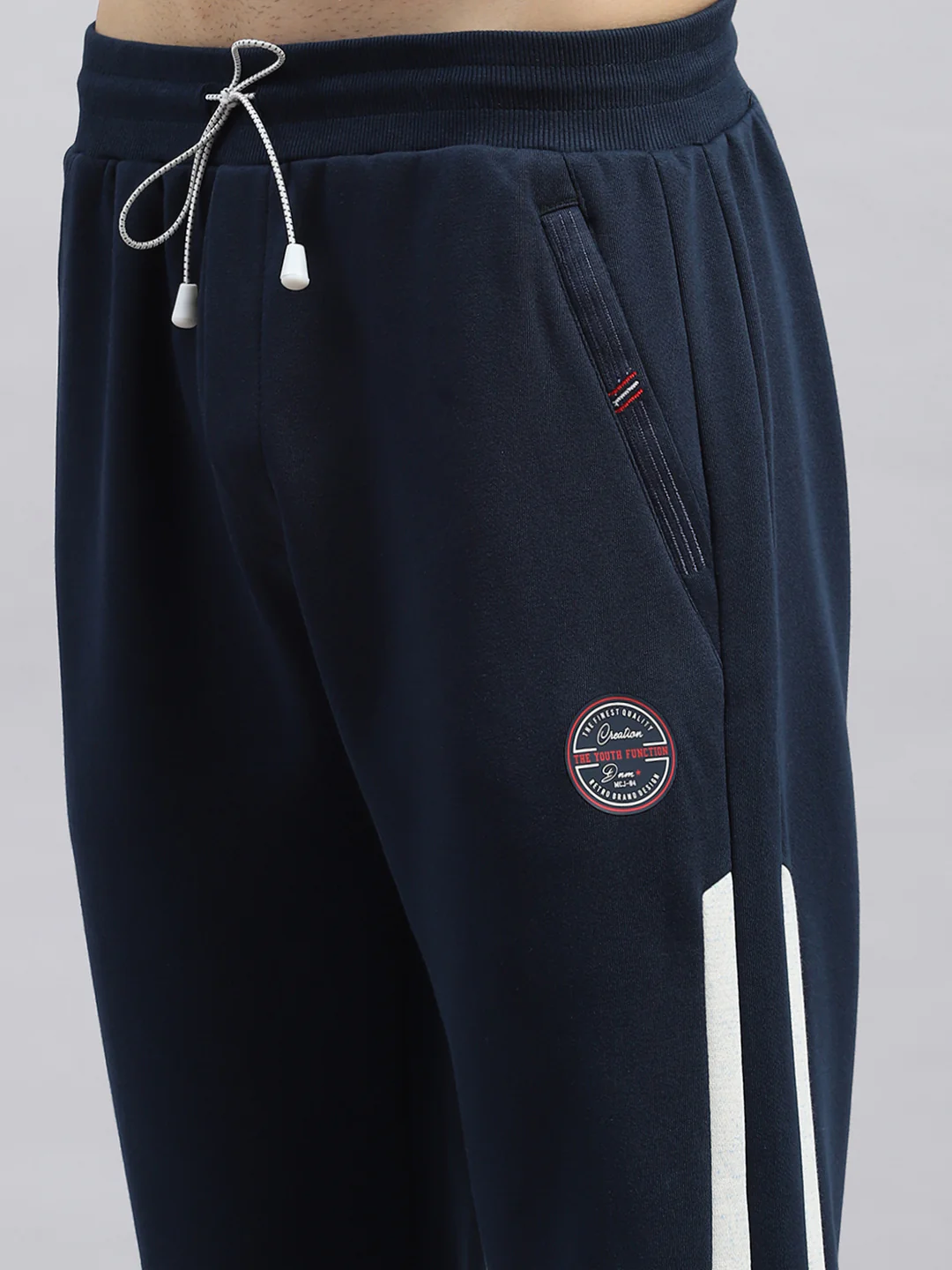 Men Navy Blue Printed Regular Fit Lower - Image 6