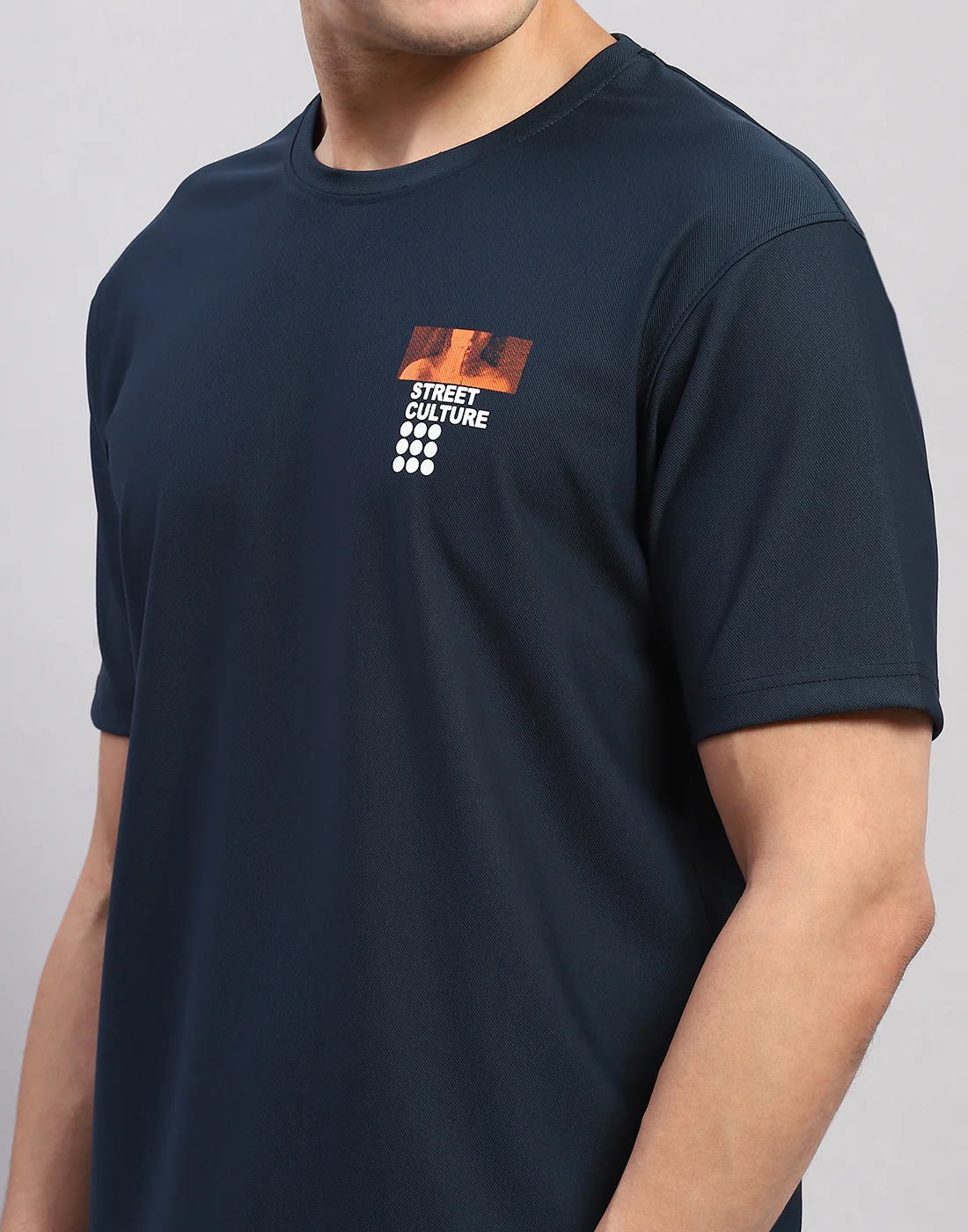 Rock.it Men Navy Blue Printed Round Neck Half Sleeve T-Shirt - Image 7