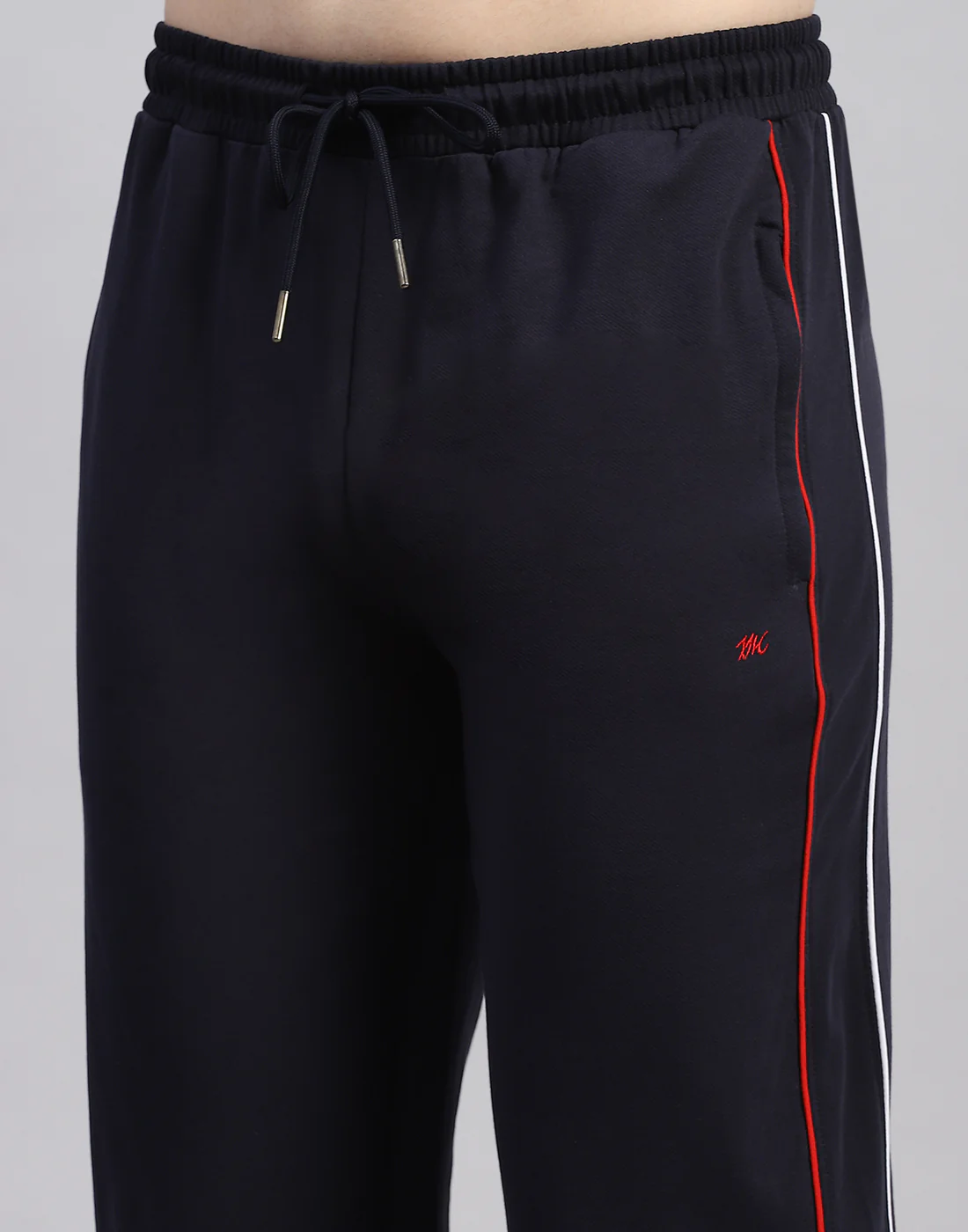 Men Navy Blue Solid Polo Collar Half Sleeve Lower Set - Image 9