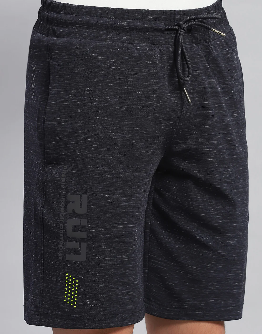 Men Navy Blue Solid Regular Fit Bermuda - Image 6