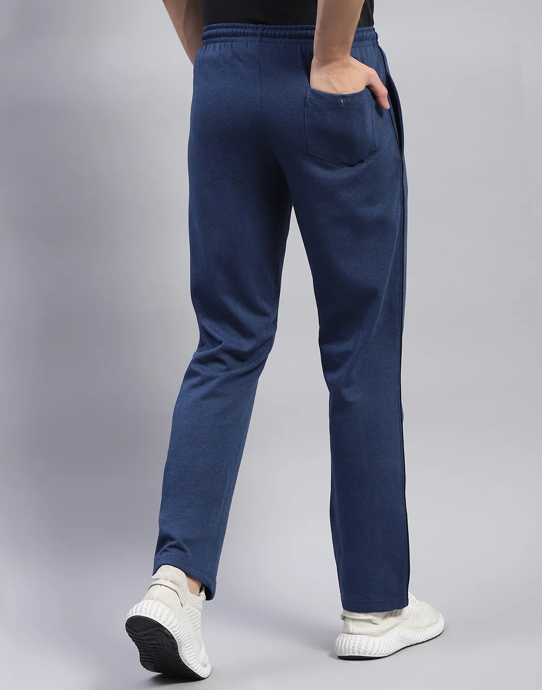 Men Navy Blue Solid Regular Fit Winter Lower - Image 5