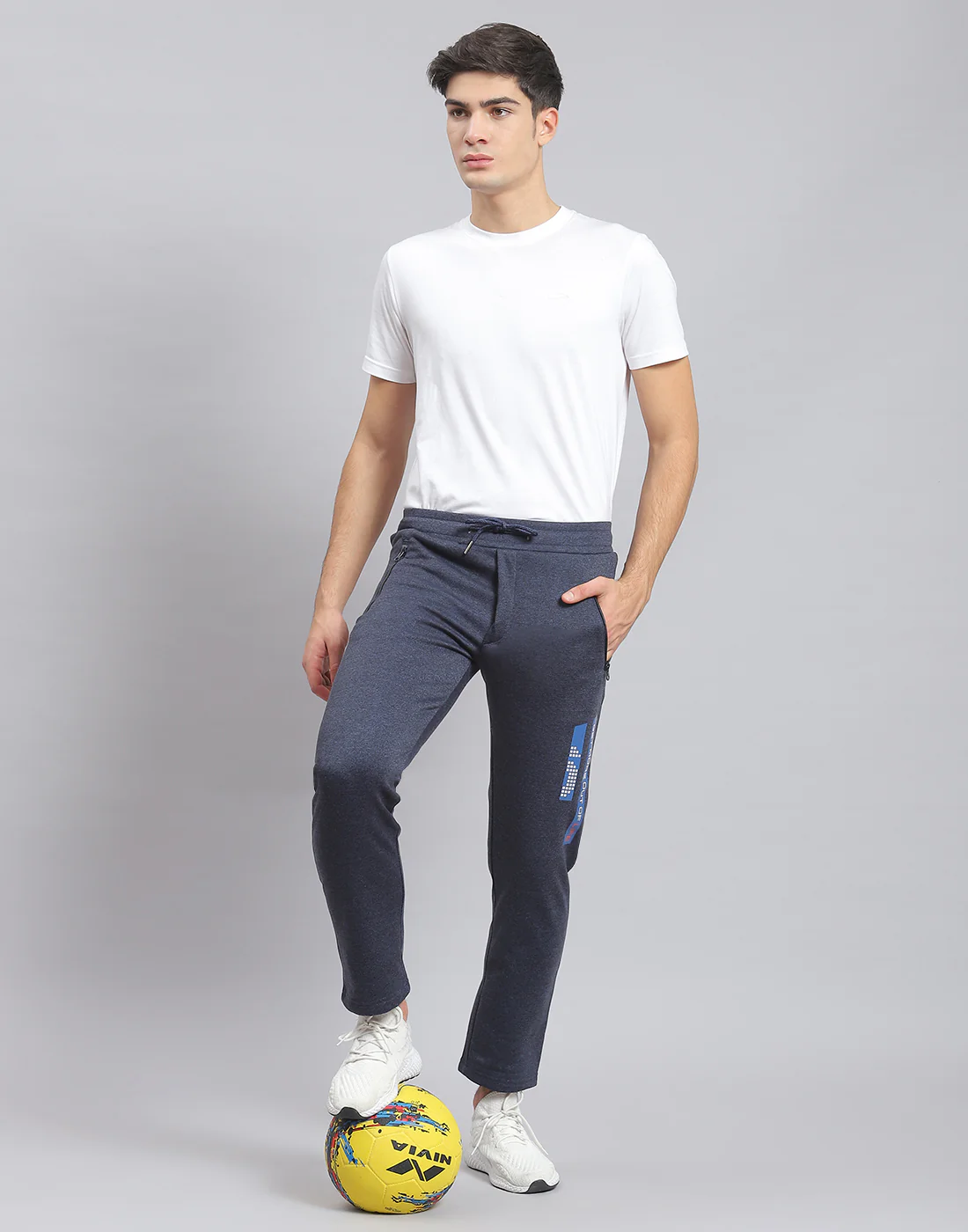 Men Navy Blue Solid Regular Fit Winter Lower - Image 2