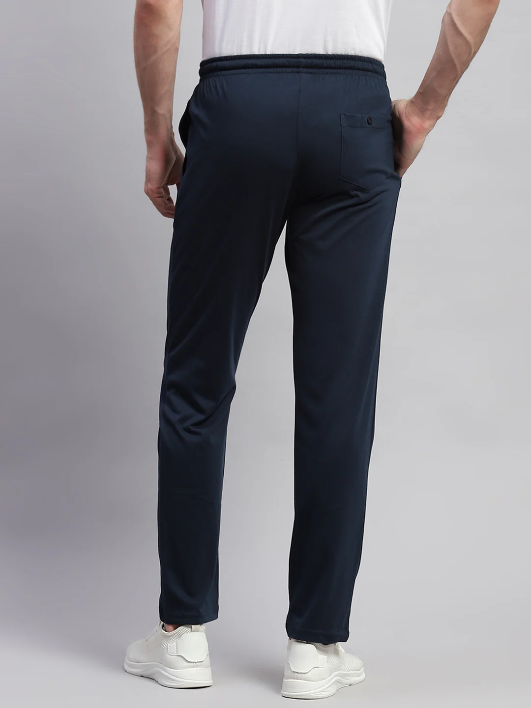 Men Navy Blue Solid Regular Fit Lower - Image 5