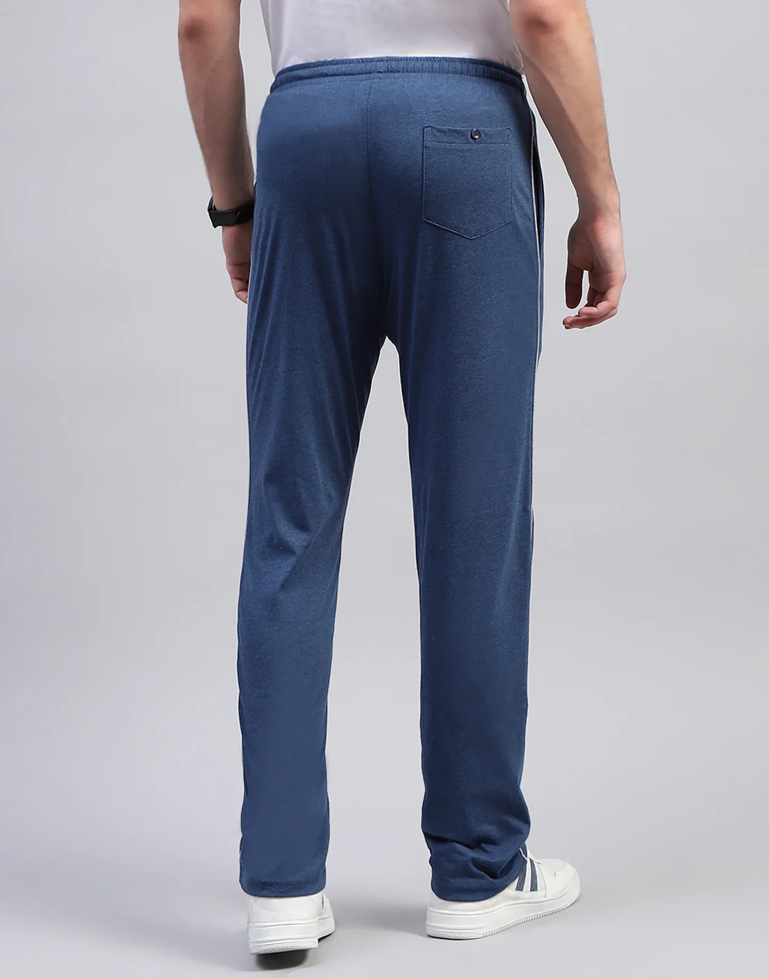 Men Navy Blue Solid Regular Fit Lower - Image 5