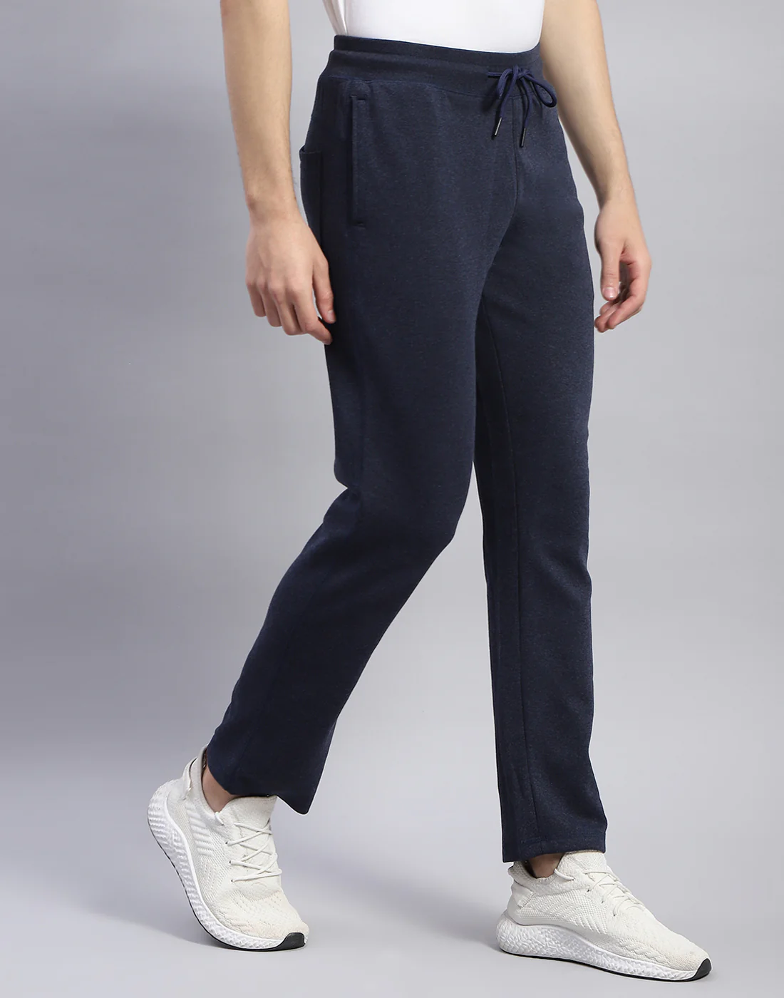 Men Navy Blue Solid Regular Fit Lower - Image 5