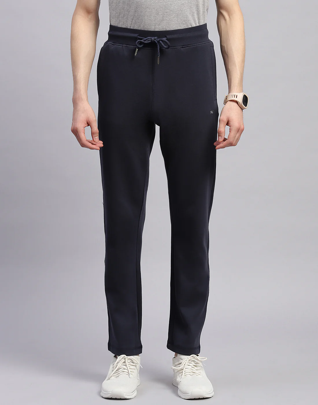 Men Navy Blue Solid Regular Fit Lower - Image 3