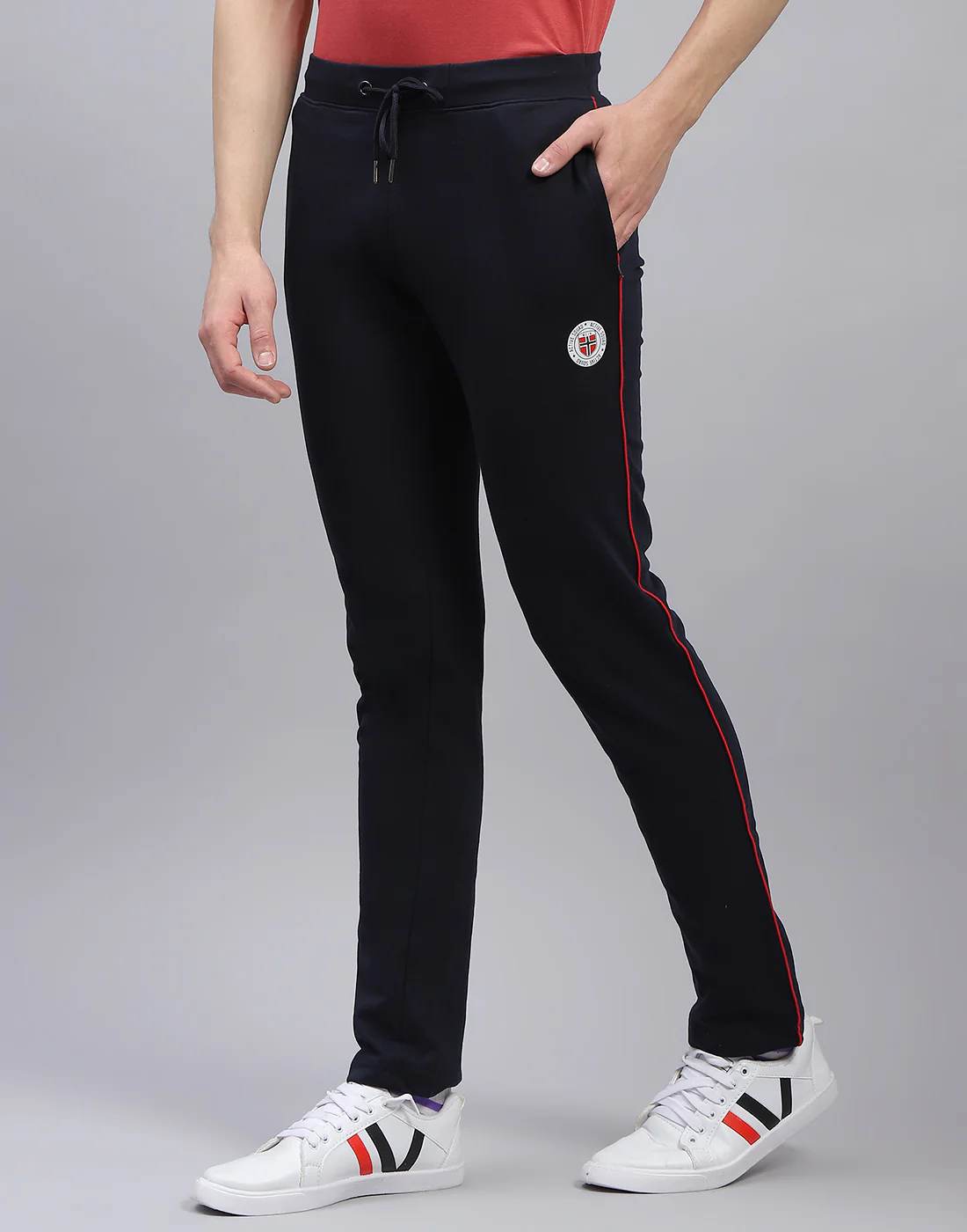 Men Navy Blue Solid Regular Fit Lower - Image 4