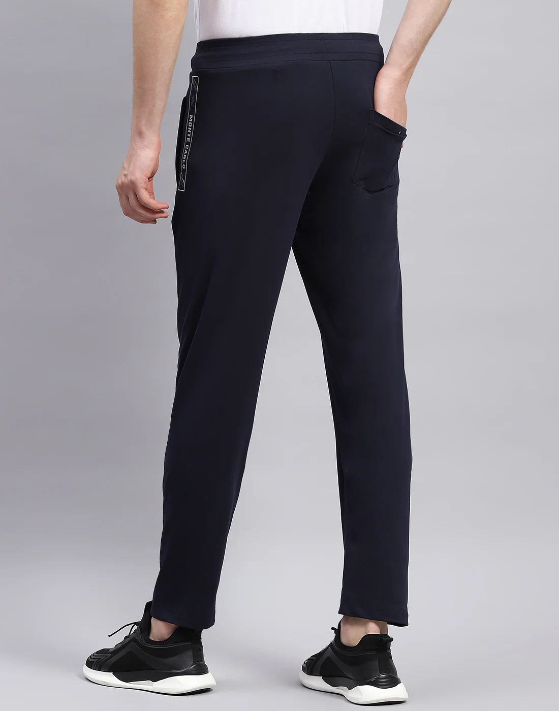 Men Navy Blue Solid Regular Fit Lower - Image 5