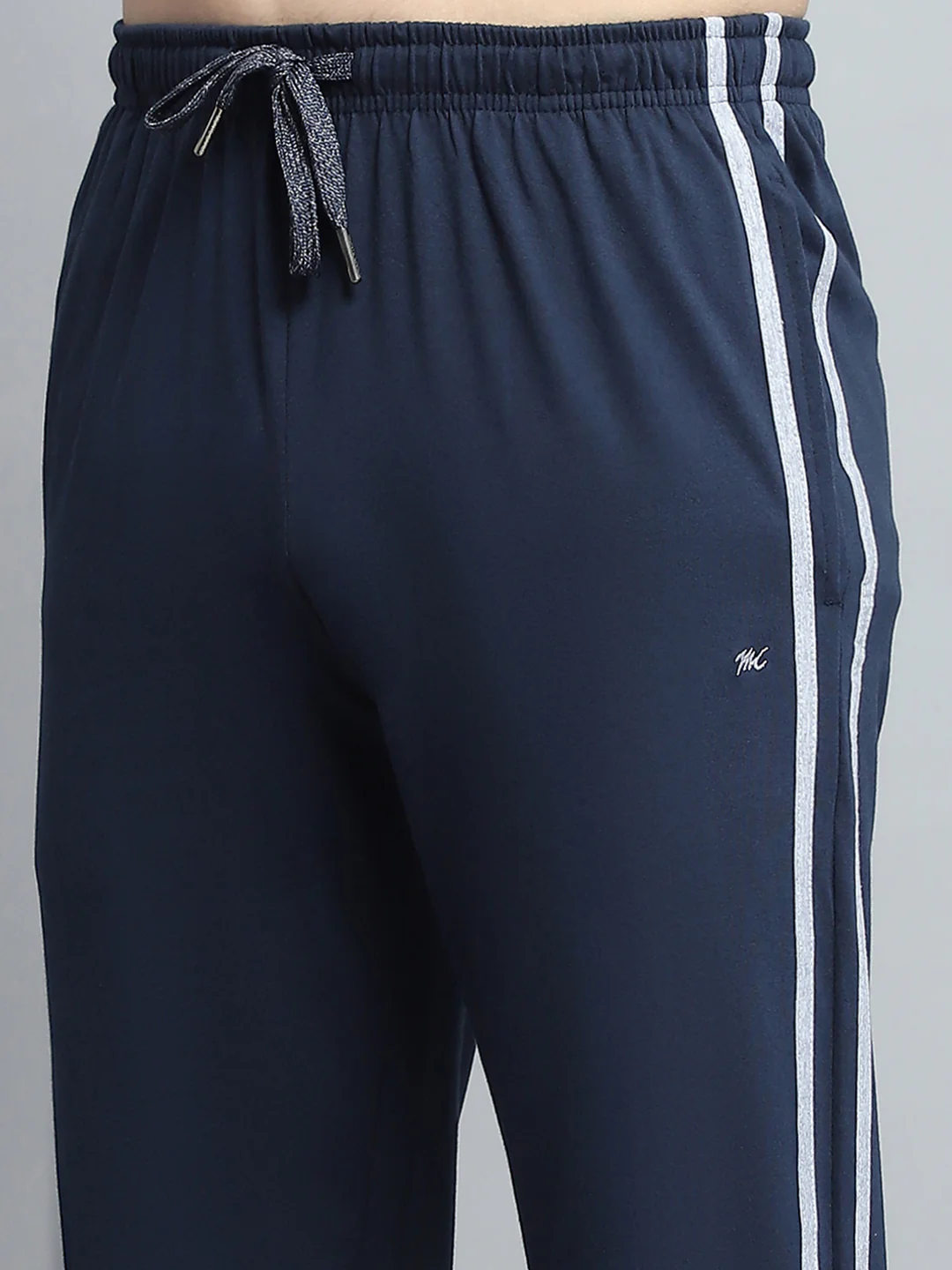 Men Navy Blue Solid Regular Fit Lower - Image 6