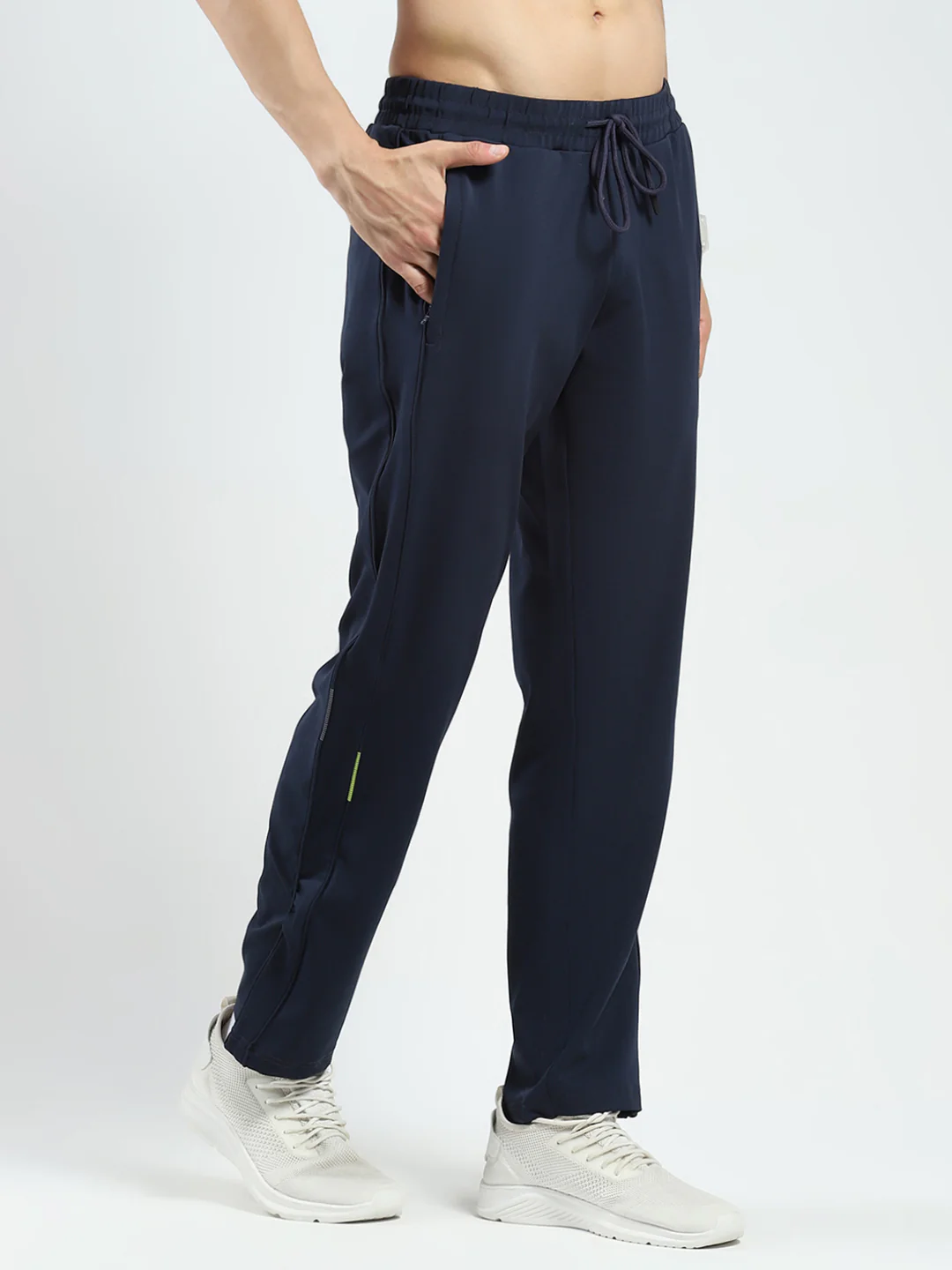 Men Navy Blue Solid Regular Fit Lower - Image 4