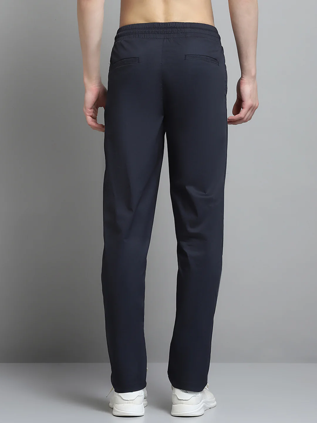 Men Navy Blue Solid Regular Fit Lower - Image 5