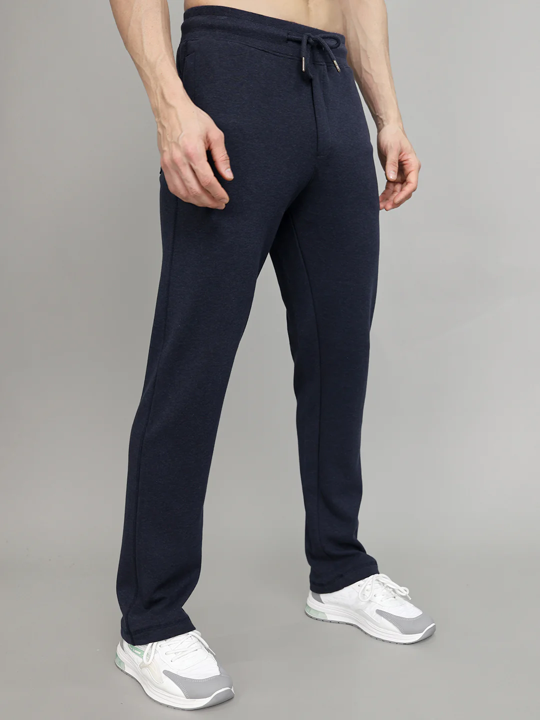 Men Navy Blue Solid Regular Fit Lower - Image 3