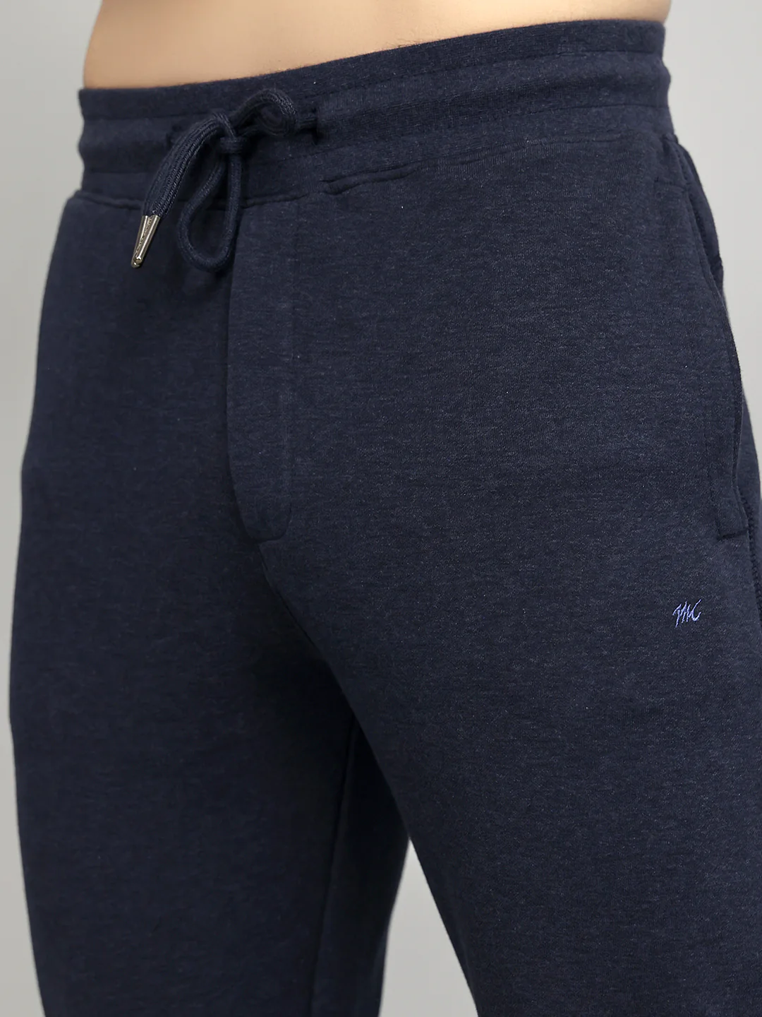 Men Navy Blue Solid Regular Fit Lower - Image 4