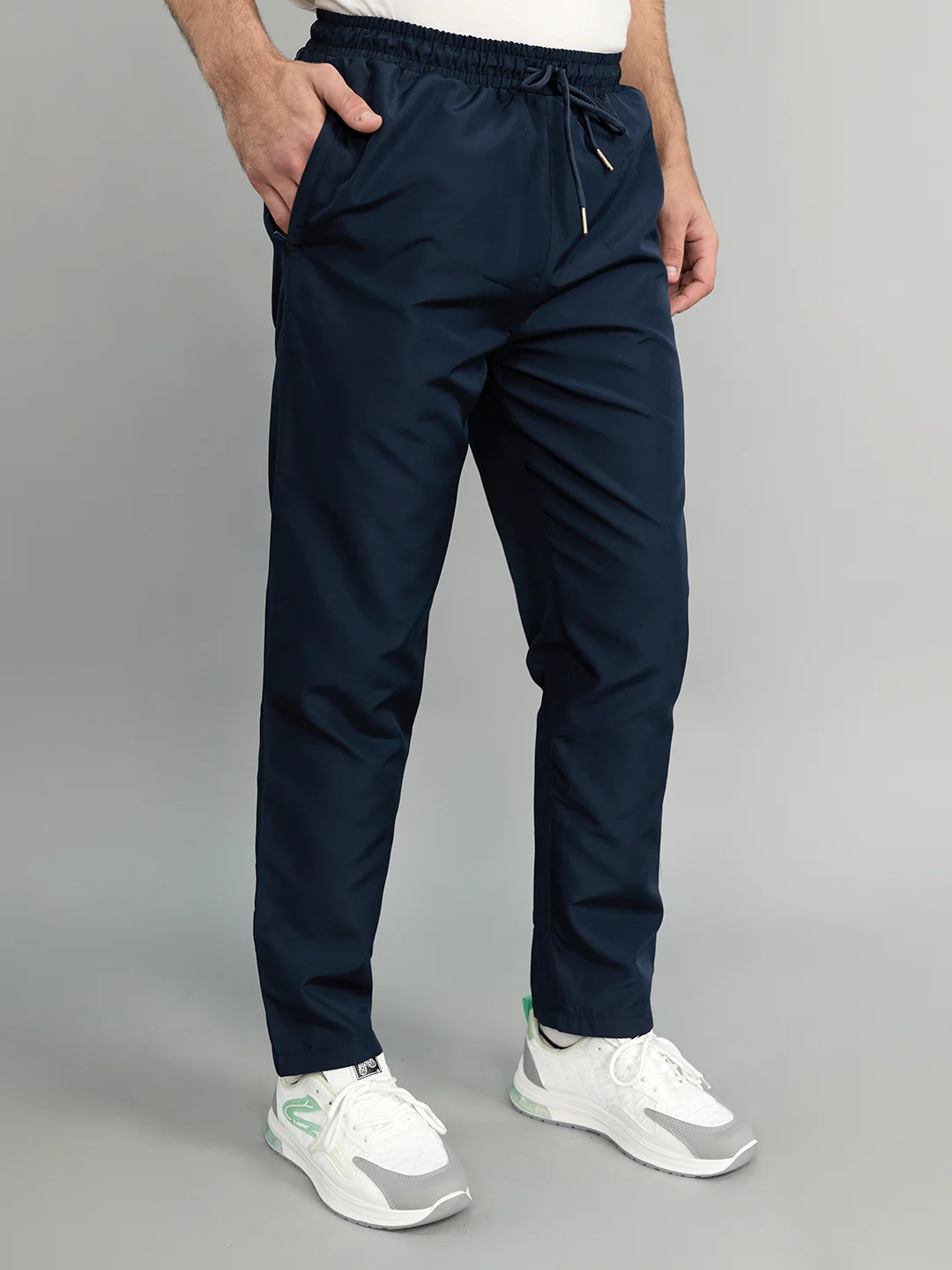 Men Navy Blue Solid Regular Fit Lower - Image 3