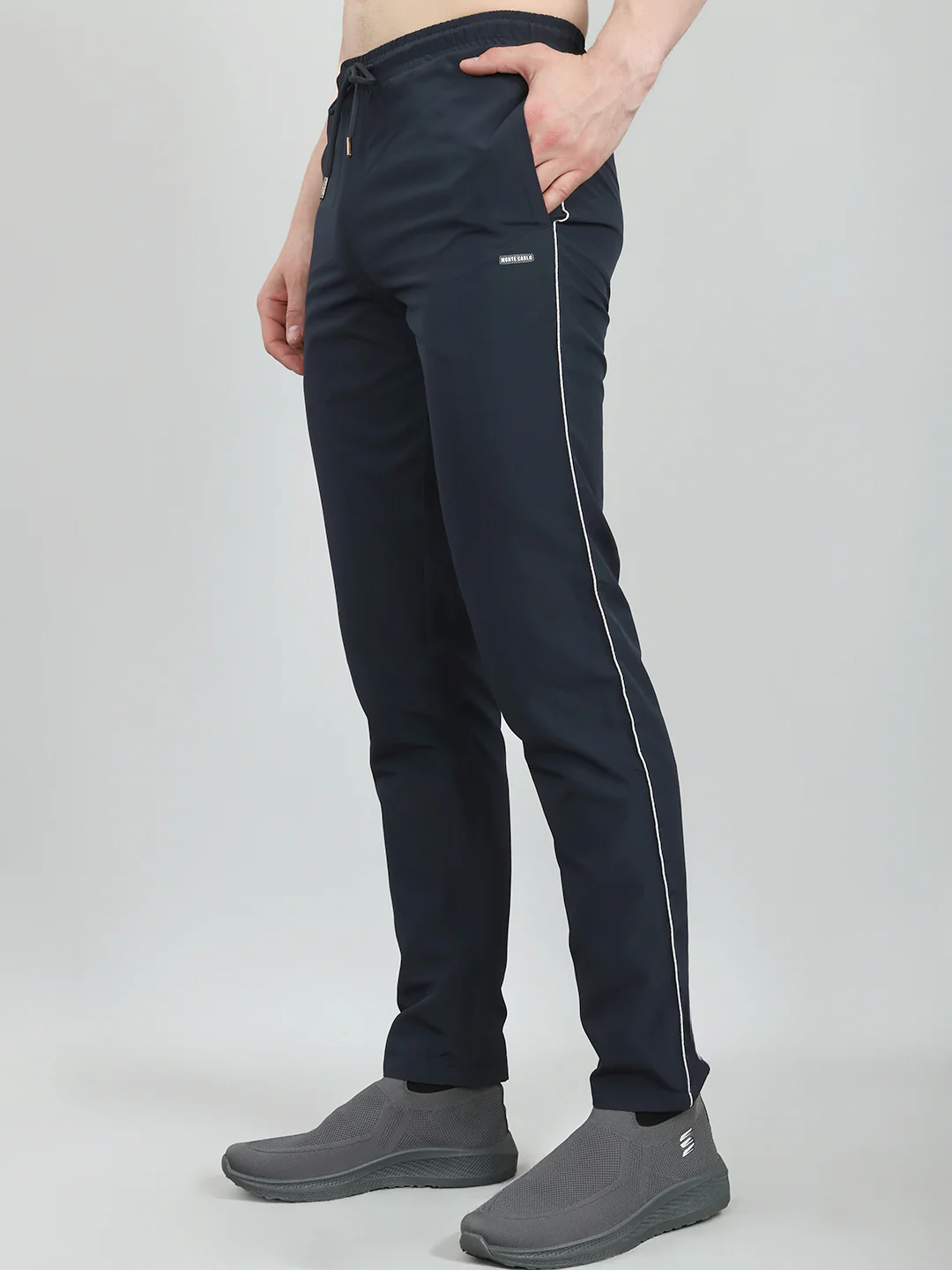 Men Navy Blue Solid Regular Fit Lower - Image 2