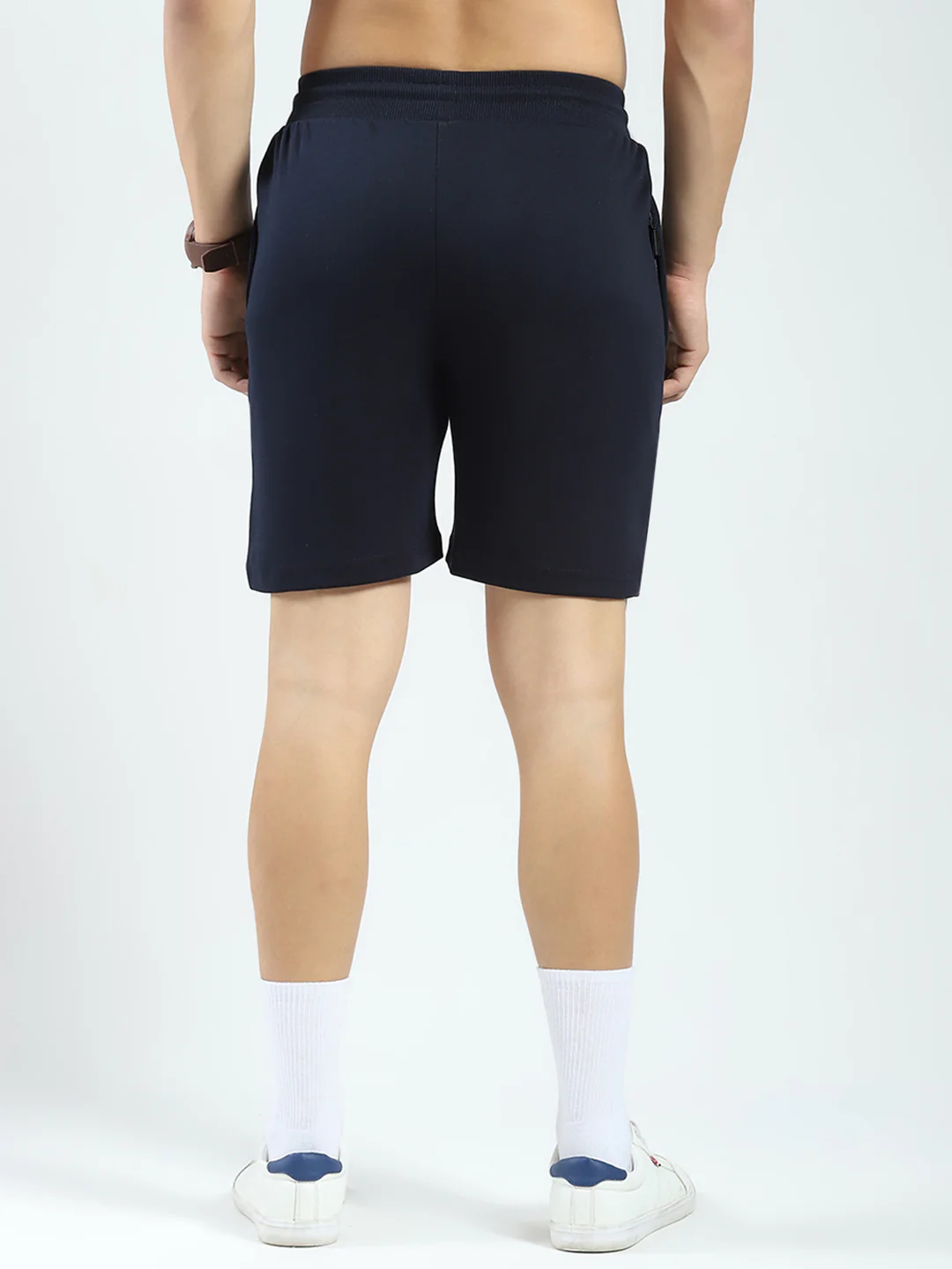 Rock.it Men Navy Blue Solid Regular Fit Shorts - Image 5