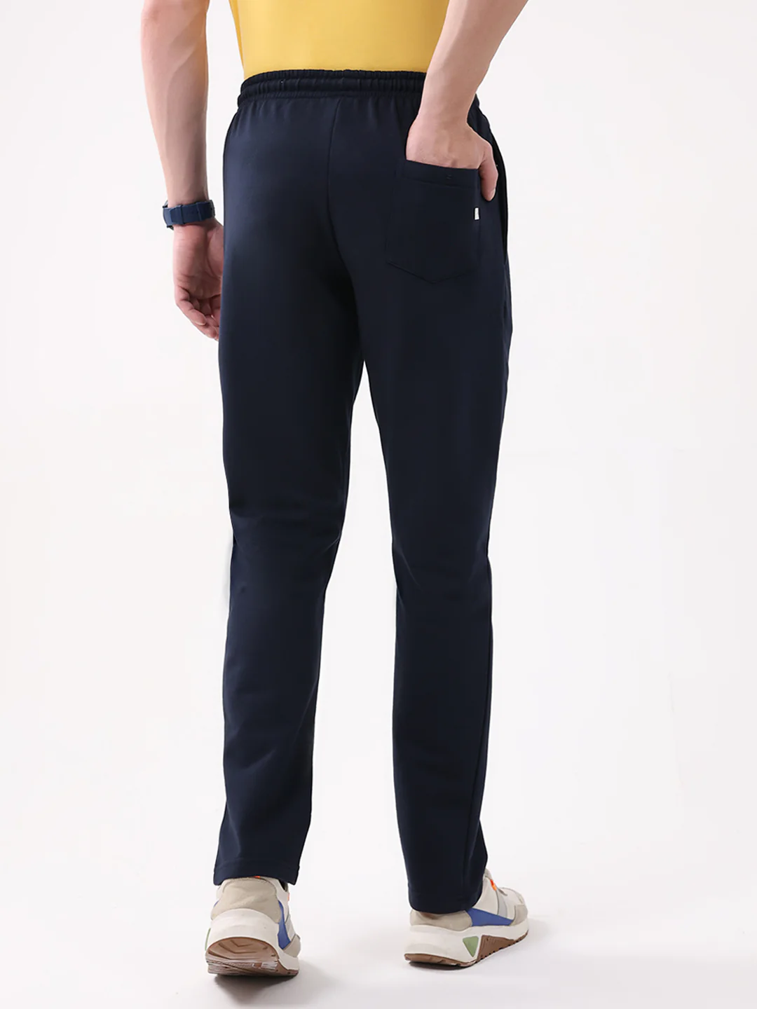 Men Navy Blue Solid Regular Fit Winter Lower - Image 5