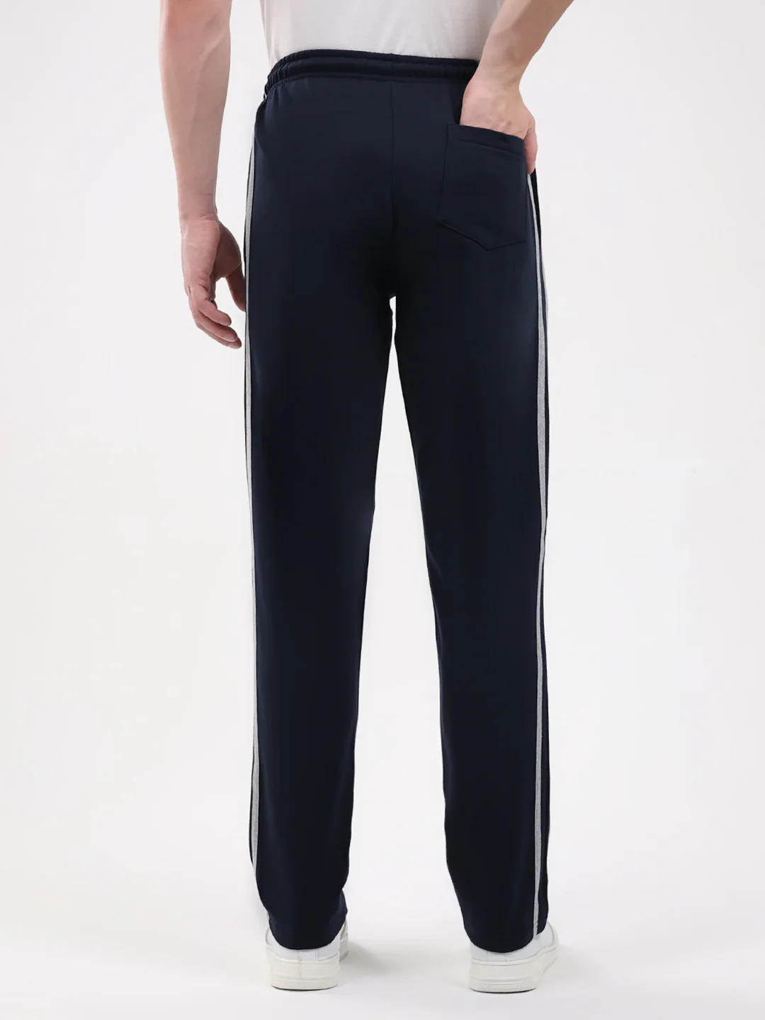 Men Navy Blue Solid Regular Fit Winter Lower - Image 5