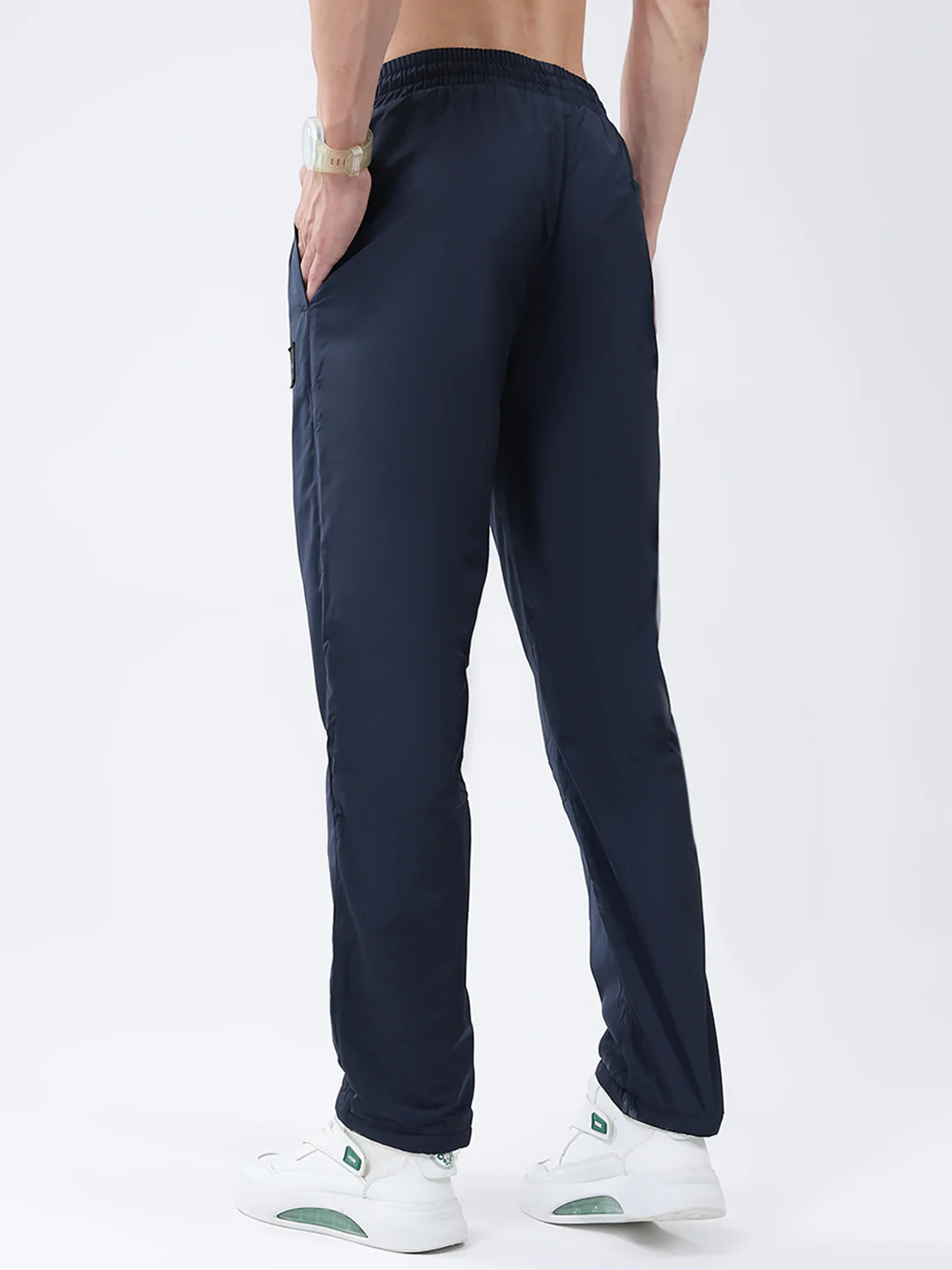 Men Navy Blue Solid Regular Fit Winter Lower - Image 5