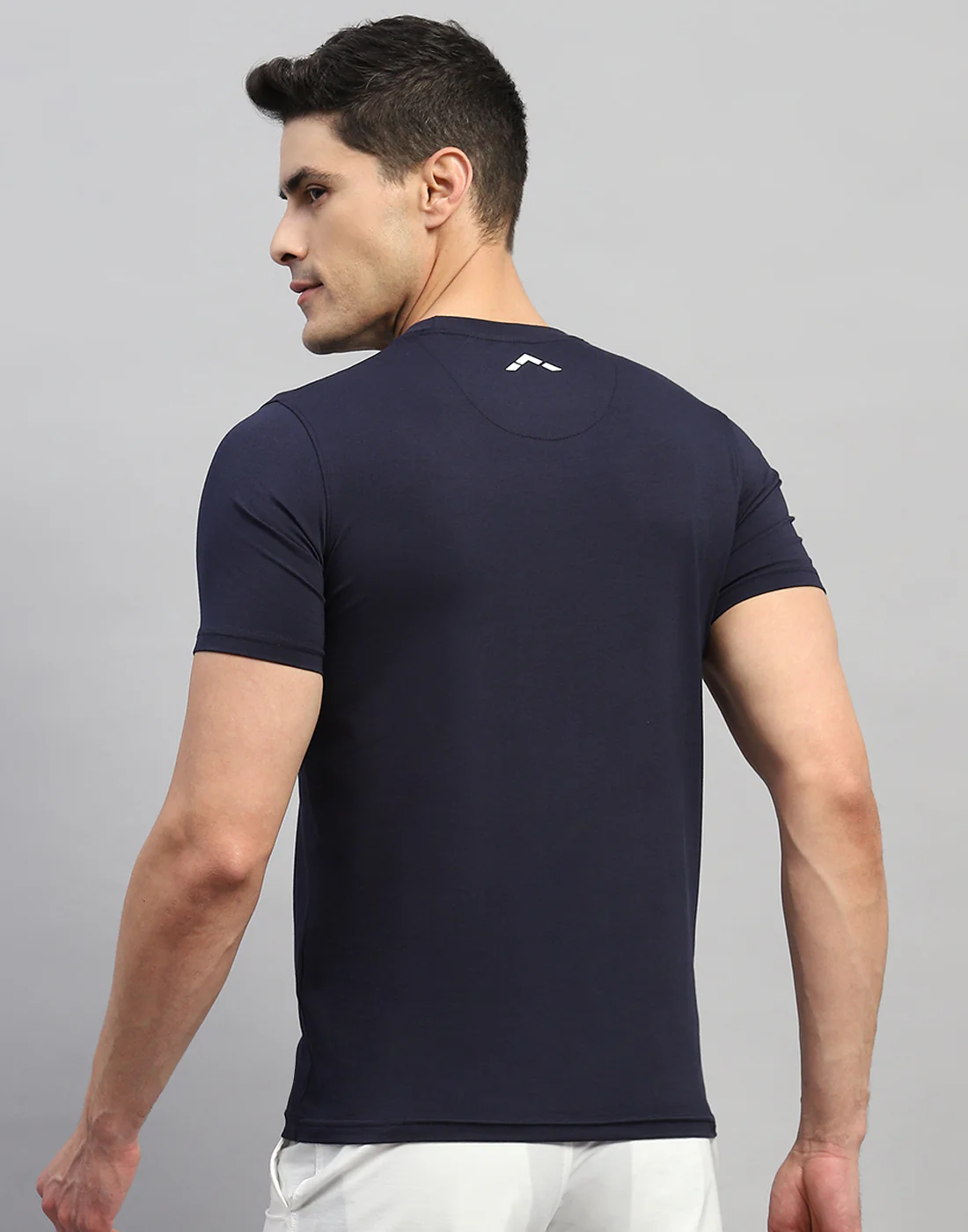 Rock.it Men Navy Blue Solid Round Neck Half Sleeve T-Shirt - Image 5