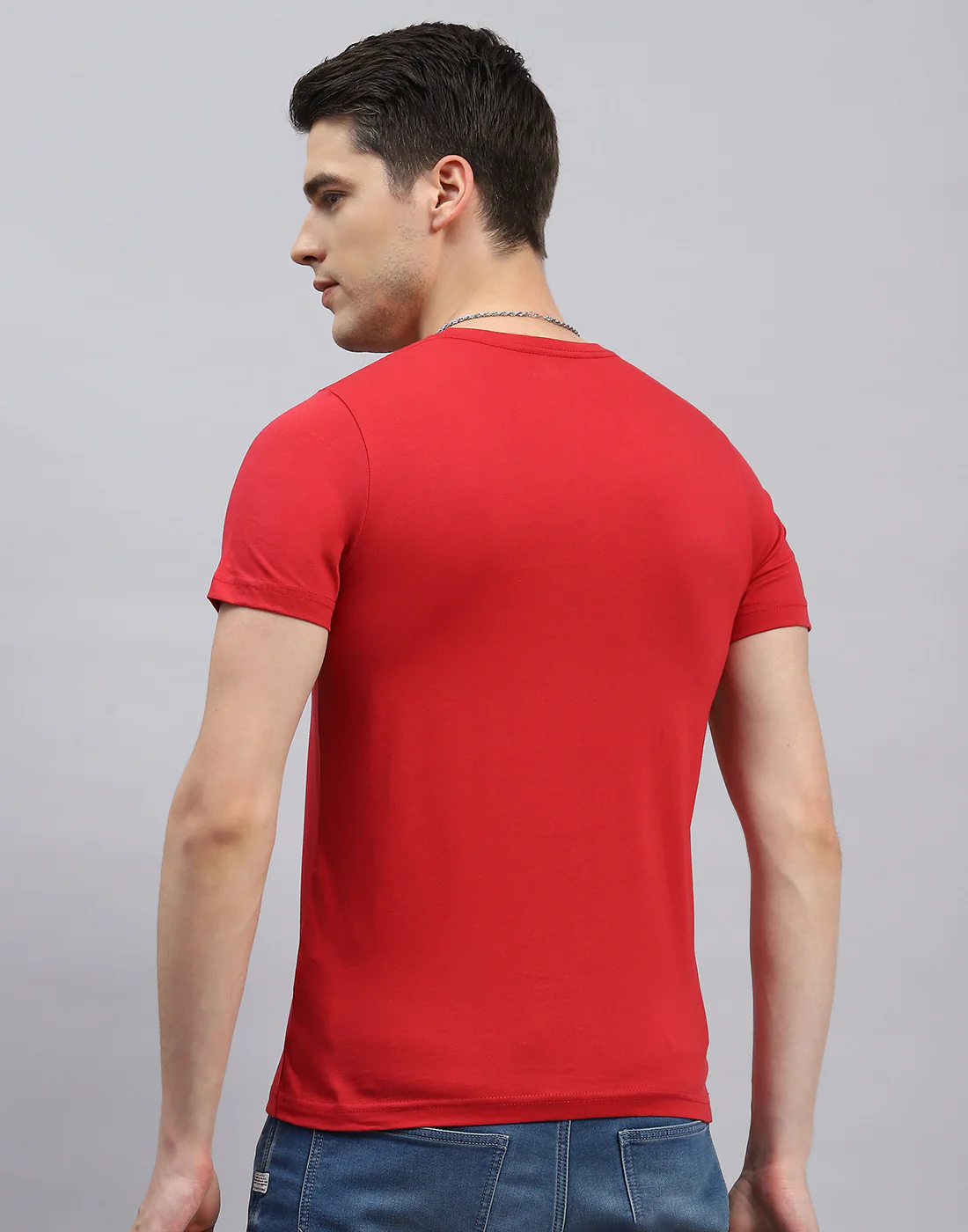 Men Navy Blue, White & Red Solid Round Neck Half Sleeve T-Shirt (Pack of 3) - Image 11