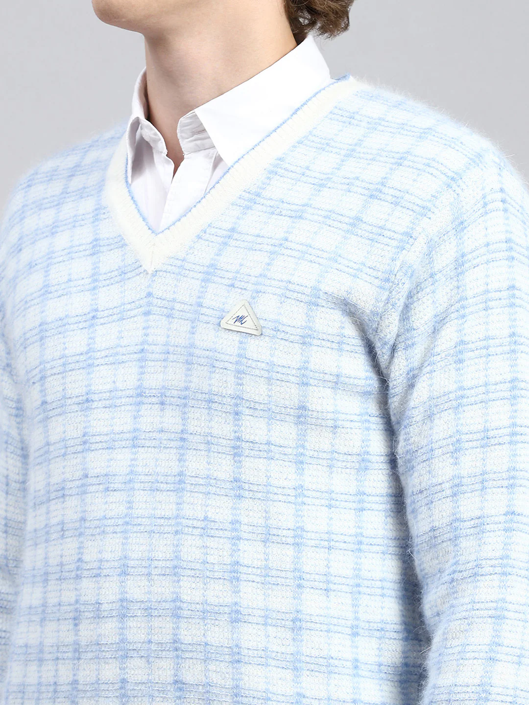 Men Off White Jaquard Pullover - Image 6