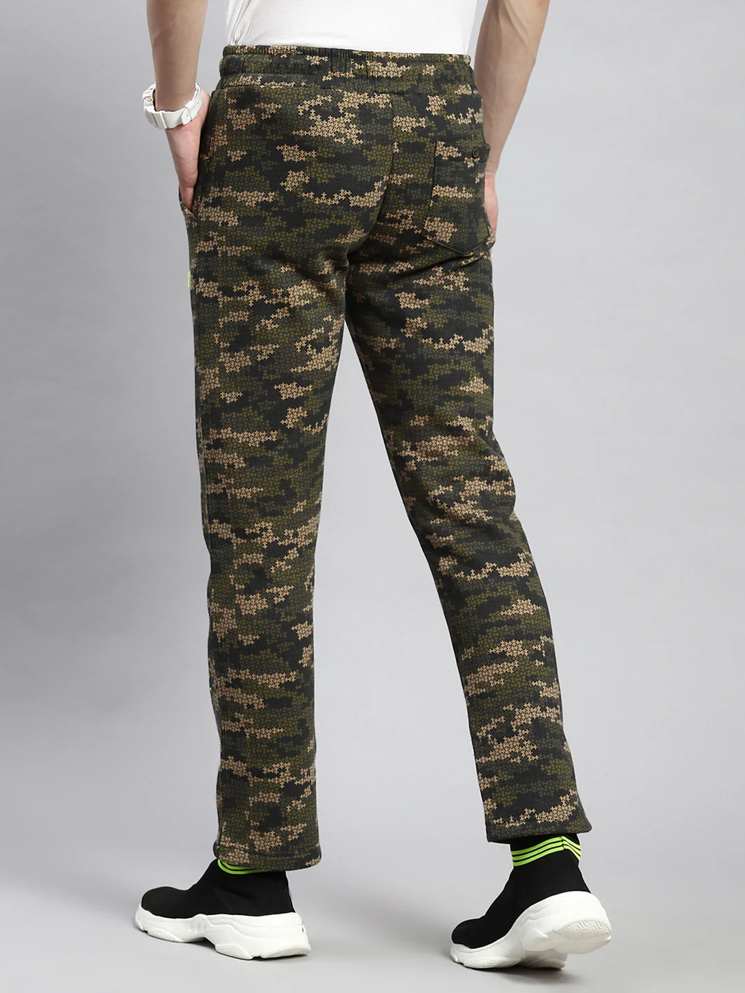 Men Olive Jaquard Winter Lower - Image 5