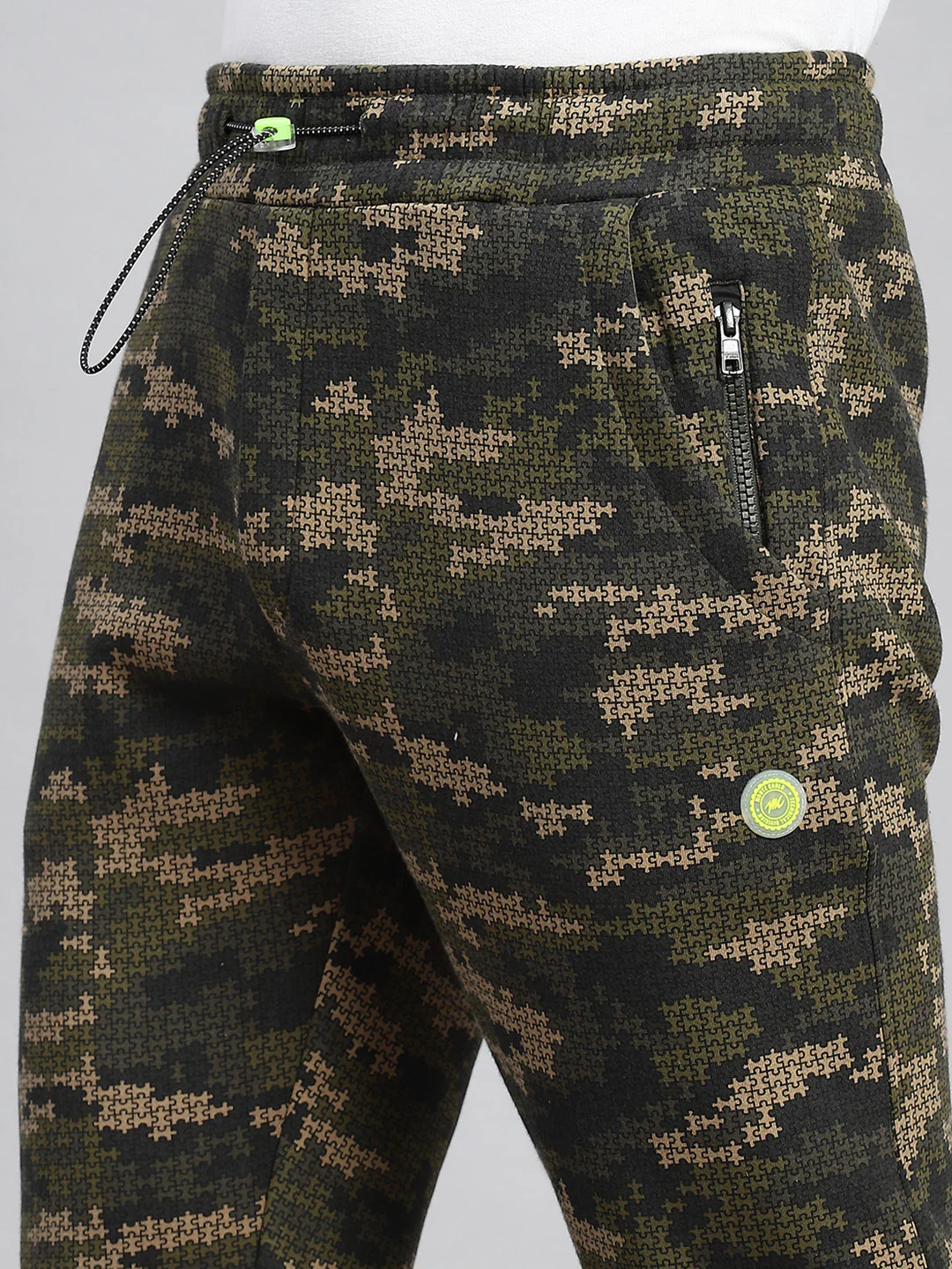 Men Olive Jaquard Winter Lower - Image 6