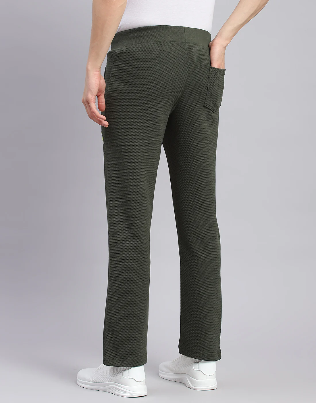Men Olive Printed Regular Fit Winter Lower - Image 6